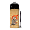 Cute American Bobtail Cat Print Wallet CaseIN State