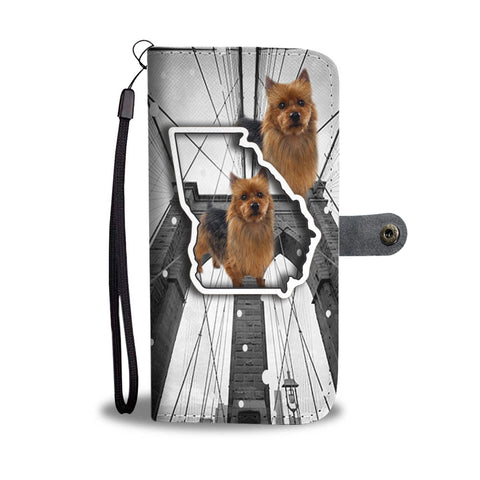 Australian Terrier Print Wallet CaseGA State