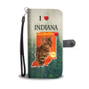 Cute Bengal Cat Print Wallet CaseIN State