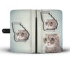 Scottish Fold Cat Print Wallet CaseGA State