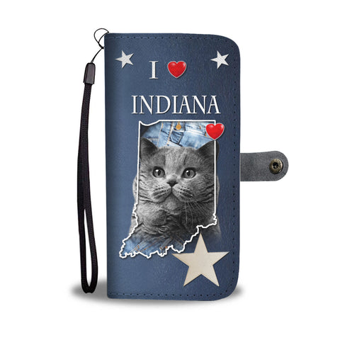 British Shorthair Cat Print Wallet CaseIN State