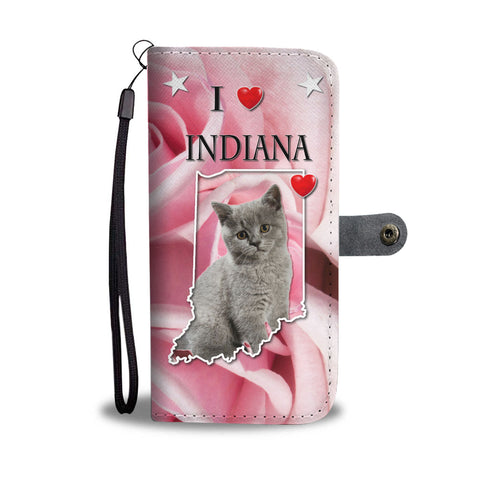 British Shorthair Cat On Pink Print Wallet CaseIN State