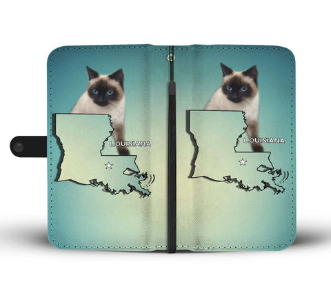 Balinese Cat Print Wallet CaseLA State