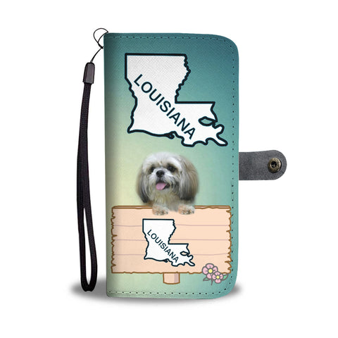 Shih Tzu Print Wallet CaseLA State