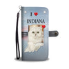 Cute Persian Cat Print Wallet CaseIN State