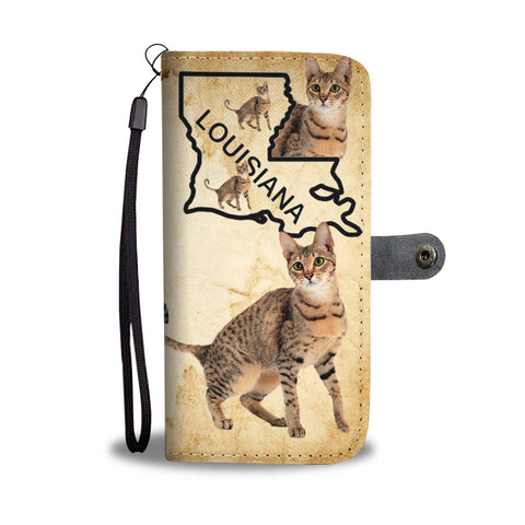 Savannah Cat Print Wallet CaseLA State