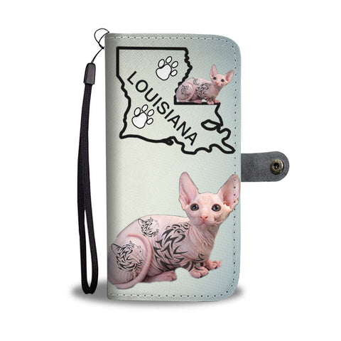 Sphynx Cat Print Wallet CaseLA State