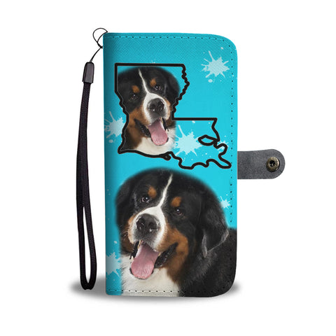 Bernese Mountain Dog Print Wallet CaseLA State