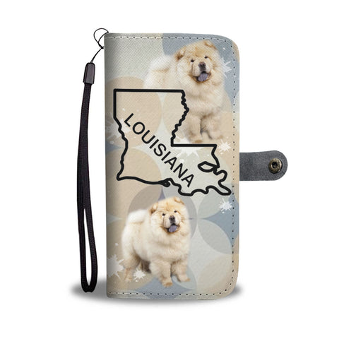 Chow Chow Dog Print Wallet CaseLA State