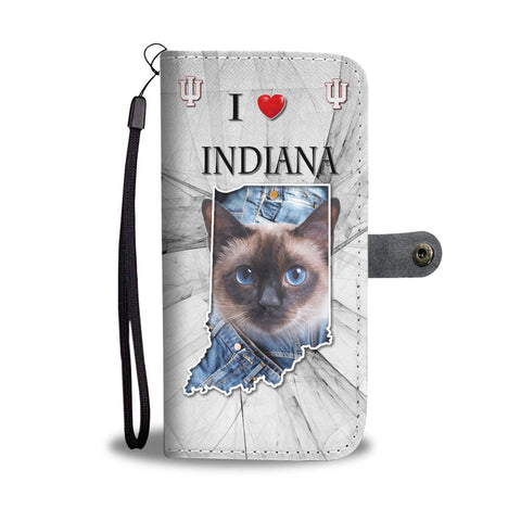 Siamese Cat Print Wallet Case PrintIN State