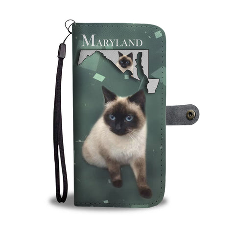Amazing Balinese Cat Print Wallet CaseMD State