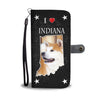 Akita Dog Print Wallet CaseIN State