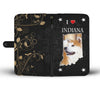 Akita Dog Print Wallet CaseIN State