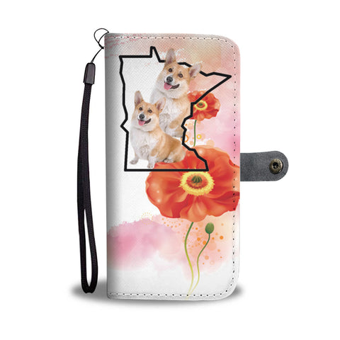 Pembroke Welsh Corgi Print Wallet CaseMN State