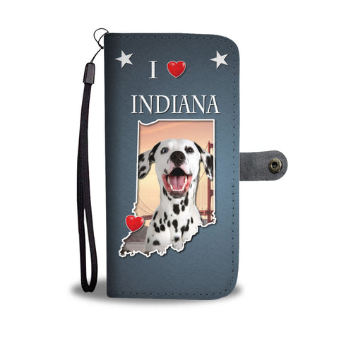 Cute Dalmatian Dog Print Wallet CaseIN State