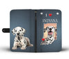 Cute Dalmatian Dog Print Wallet CaseIN State