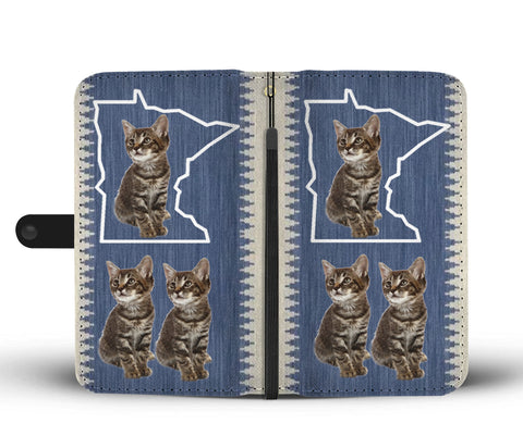 Manx Cat Print Wallet CaseMN State