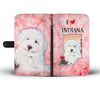 Cute Old English Sheepdog Print Wallet CaseIN State