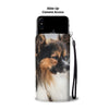 Cute Papillon Dog Print Wallet CaseIN State