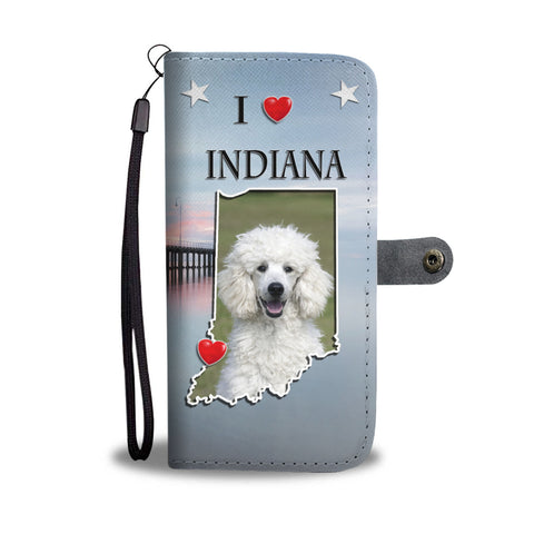 Cute Poodle Dog Print Wallet CaseIN State