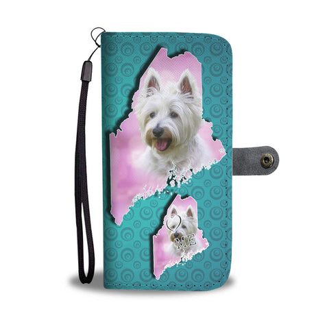 Cute Westie Art Print Wallet CaseME State