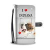 Cute St. Bernard Print Wallet CaseIN State