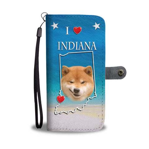 Shiba Inu Dog Print Wallet CaseIN State