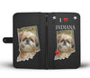 Cute Shih Tzu Print Wallet CaseIN State