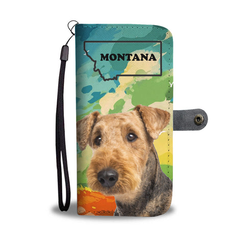 Airedale Terrier Print Wallet CaseMT State