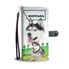 Siberian Husky Print Wallet CaseMT State