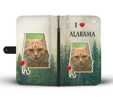 Maine Coon Cat Print Wallet CaseAL State