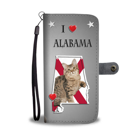 American Bobtail Cat Print Wallet CaseAL State