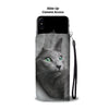 Russian Blue Cat Print Wallet CaseAL State