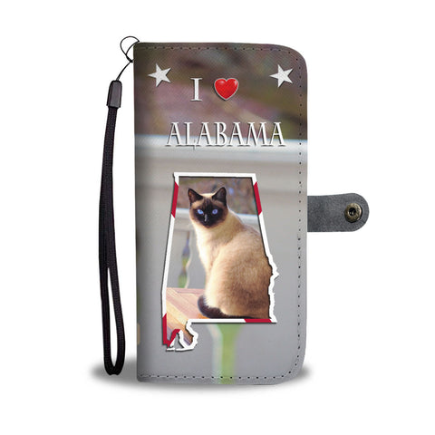 Siamese Cat Print Wallet Case PrintAL State