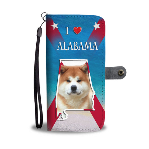 Cute Akita Dog Print Wallet CaseAL State