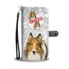 Rough Collie Print Wallet CaseOH State