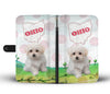 Cute Maltese Dog Print Wallet CaseOH State