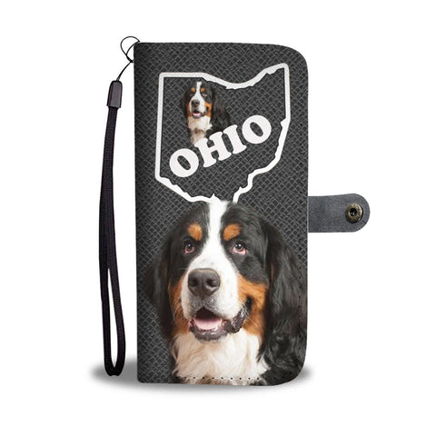 Bernese Mountain Dog Print Wallet CaseOH State