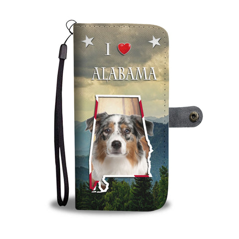 Australian Shepherd Print Wallet CaseAL State