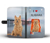 Australian Terrier Dog Print Wallet CaseAL State