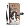 Cute Bernese Mountain Dog Print Wallet CaseAL State