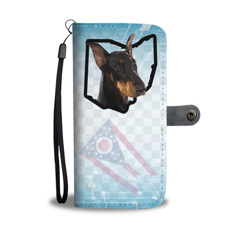 Doberman Pinscher Print Wallet CaseOH State