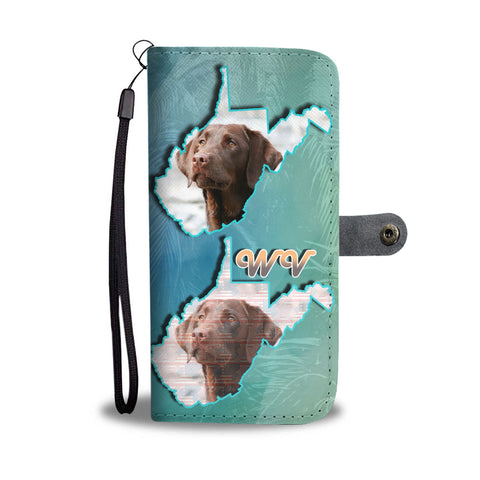 Chocolate Labrador Print Wallet CaseWV State