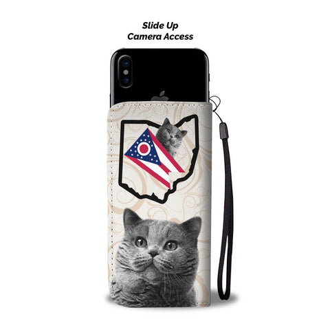 British Shorthair Cat Print Wallet CaseOH State