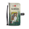 Rough Collie Print Wallet CaseAL State