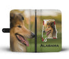 Cute Rough Collie Print Wallet CaseAL State