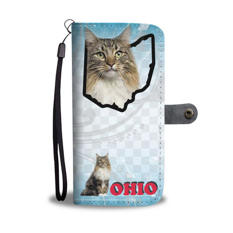 Norwegian Forest Cat Print Wallet CaseOH State