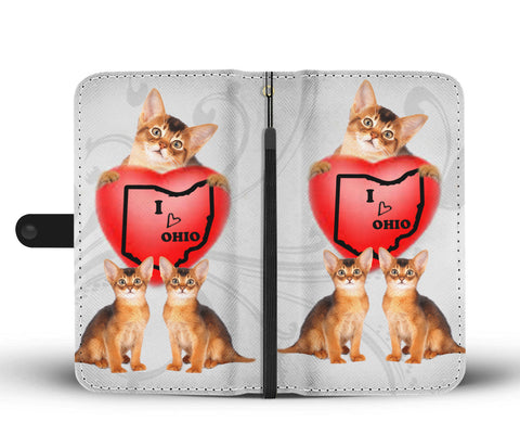 Abyssinian Cat Print Wallet CaseOH State