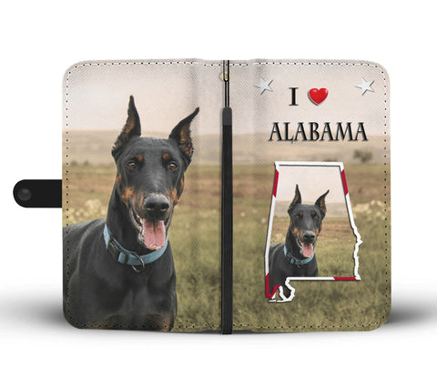 Doberman Pinscher Print Wallet CaseAL State