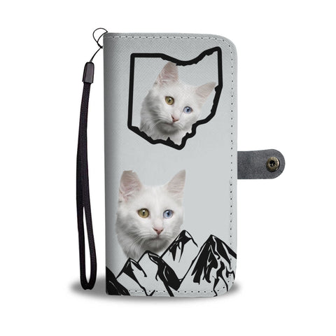 Turkish Angora Cat Print Wallet CaseOH State